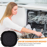 1pc Bandeja Reutilizable de Silicona para Freidora de Aire - Plato Hexagonal Antiadherente, Seguro para Microondas y Freidoras, Fácil Limpieza, Silicona Alimentaria para Cocina Saludable, Resistente hasta 450°F, Compatible con la Mayoría de Freidoras