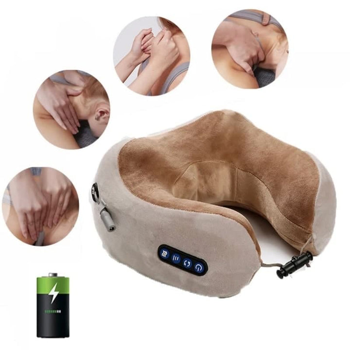 Almohada De Cuello Masajeador Electrica Recargable