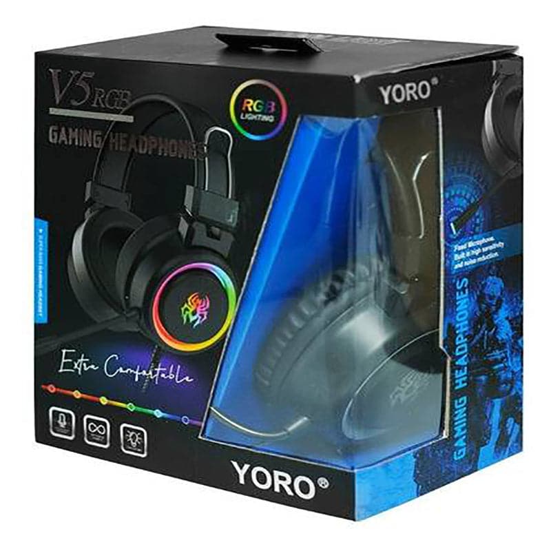 Audifonos Gaming Retro Iluminada con Cable Encaucheado YORO