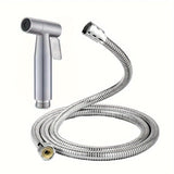 Cabezal de ducha ajustable de flujo de agua - Opciones de pulverización doble (Jet & Suave), acero inoxidable, auto-limpieza, diseño moderno para la higiene del baño, incluye manguera, cabezal de pulverización para la ducha, limpieza del inodoro, mango e
