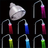 Rociador de ducha redondo con cambio de color intermitente y temperatura auto-activado LED