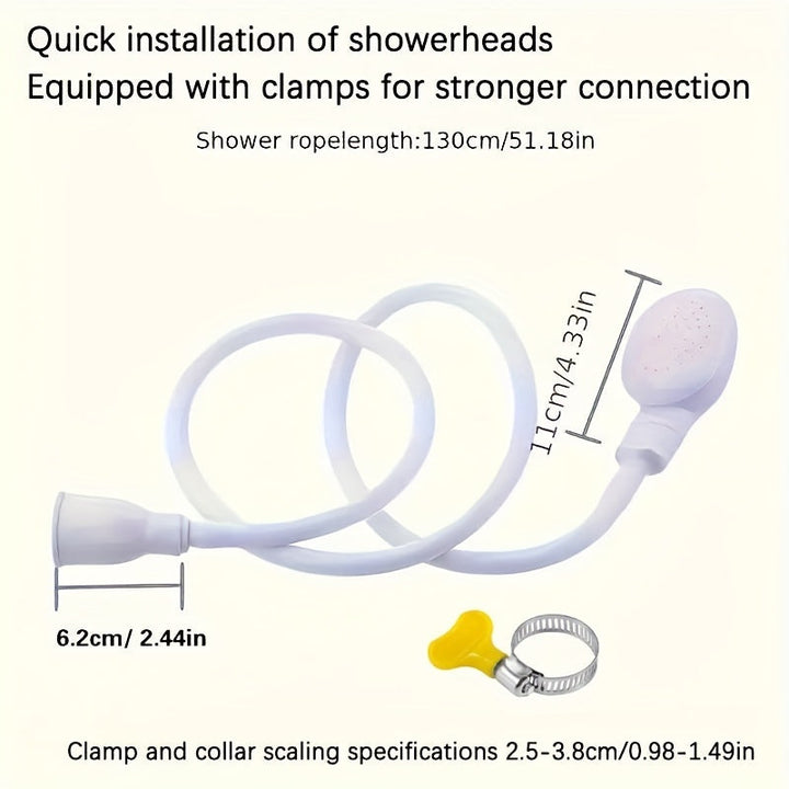 1pc Rociador de ducha portátil de mano, cabezal de grifo de conexión rápida multifunción, cabezal de ducha de cuerpo completo para baño y lavado de mascotas, plástico ABS duradero, no necesita electricidad, montaje fácil de bloqueo por giro - Accesorio p