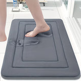 1pc de Coral Fleece Baño Piso Alfombra Anti Deslizamiento Pad - Anti Deslizamiento, Secado Rápido, Máquina Lavable - Perfecto para Baño y Tocador Pisos, con PVC Anti Deslizamiento Fondo Forro