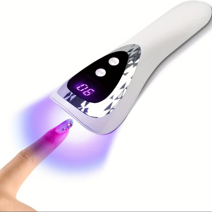 Lámpara de secado de uñas LED portátil - Luz de gel de miniatura recargable con batería de litio, carga USB, herramienta de arte de uñas de plástico libre de formaldehído para viajes y uso en casa, accesorio de arte de uñas