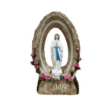 Luces Solares IP44, Decoración de Jardín con Virgen María en Resina para Patio Exterior, Césped y Paisajismo – Regalo Festivo