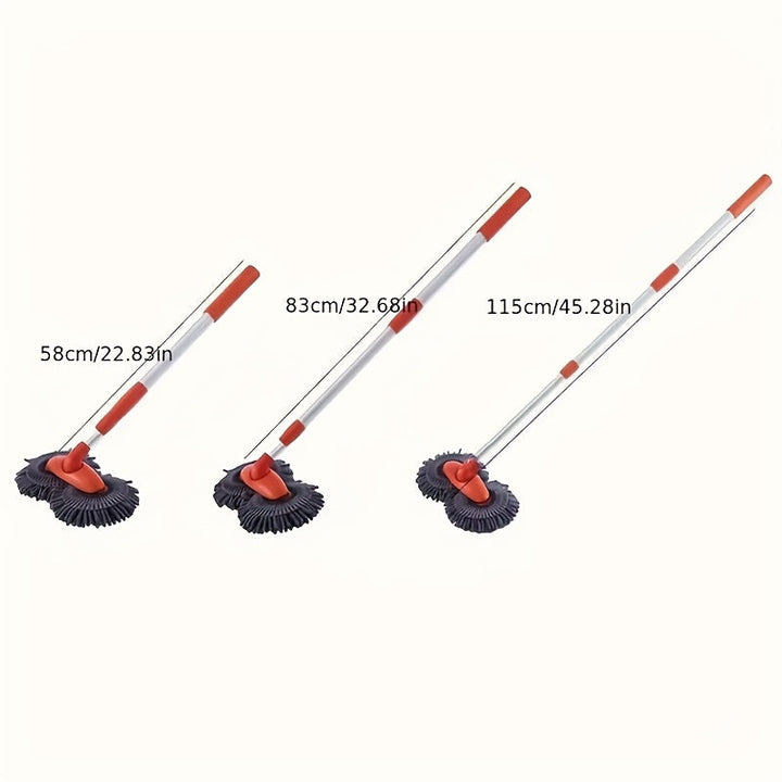 Cepillo de limpieza de coches con mango largo y superfibra, esponja superfibra giratoria de 360°, sin daño a la pintura, sin arañazos, adecuado para limpiar coches, camiones, SUV, RV, remolques y barcos.