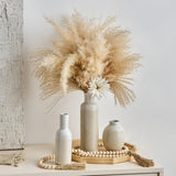 Conjunto de 3 jarrones cerámicos bohemios, conjunto de 3 jarrones decorativos redondos, para estilo de granja, con flores secas, ramos frescos y acuarios, para hogar, sala de estar, mesa de comedor y decoración de entrada