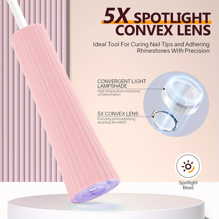 Secadora de uñas LED portátil para esmalte en gel, lámpara de uñas mini manual con USB, luz de curado para pegamento de uñas en gel sin formaldehído, herramienta de arte de uñas para el hogar, accesorios para uñas, herramientas para uñas | Secadora de uñ