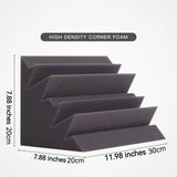 16 piezas de trampas acústicas AUSLET negras, 28.14 cm x 20.02 cm x 20.02 cm - Paneles insonorizantes ignífugos de alta densidad para estudio, sala de piano, sala de juegos, teatro y oficina en casa, tratamiento de paredes y techos | Paneles elegantes en