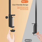 1pc Lámpara de escritorio LED de 160, USB 10W Súper brillante Lámpara de pinza regulable, 3 temperaturas de color y 10 niveles de brillo Lámpara de mesa, Lámpara de oficina para estudio de oficina en casa