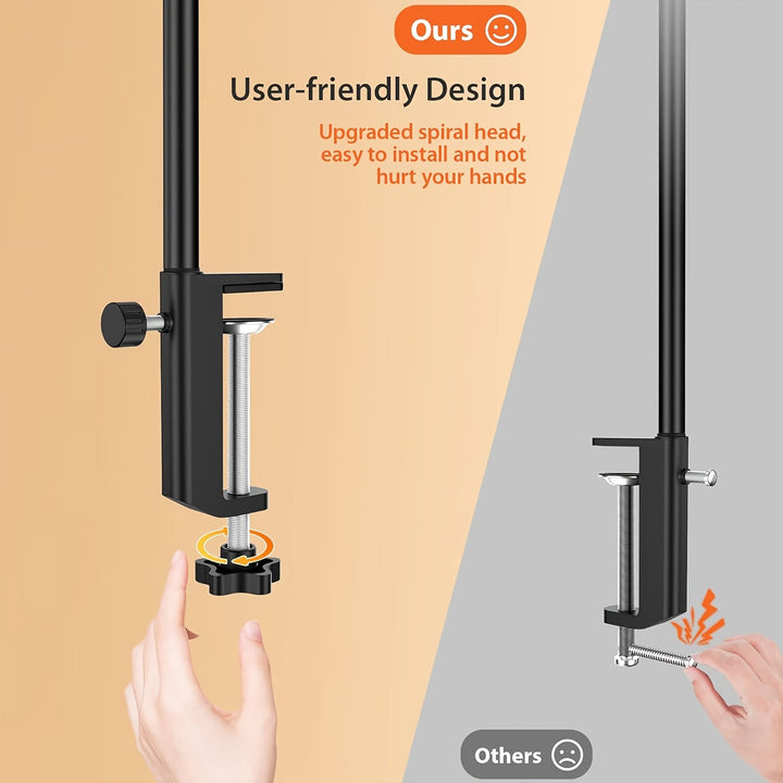 1pc Lámpara de escritorio LED de 160, USB 10W Súper brillante Lámpara de pinza regulable, 3 temperaturas de color y 10 niveles de brillo Lámpara de mesa, Lámpara de oficina para estudio de oficina en casa