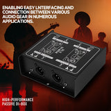 1pc AmaceX CL-2 Caja de DI de alto rendimiento pasiva, construcción de hierro, transformador de impedancia de 1/4", atenuador de entrada, compatible con PC, XLR/salida balanceada/no balanceada, alimentación eléctrica de la habitación, ≤36V