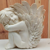 1pc Jarrón Moderno de Resina de Ángel Niño - Forma de Trompeta, Sin Batería con Diseño Detallado de Alas para Decoración Elegante del Hogar