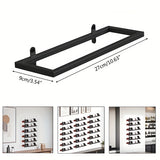 Soporte de Vino Montado en Pared - Diseño Minimalista Moderno para 6 Botellas, Hierro Elegante y Ahorrador de Espacio para Cocina, Comedor o Bar - Organizador de Botellas con Almacenamiento Seguro, Construcción Robusta y Funcional