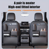 Organizador de Asiento Trasero para Coche con Patrón de Diamante en Cuero PU - 1pc, Almacenamiento Multicompartimento para Botellas de Agua, Tabletas y Accesorios, Ahorra Espacio para Autos, Camionetas y SUVs ()