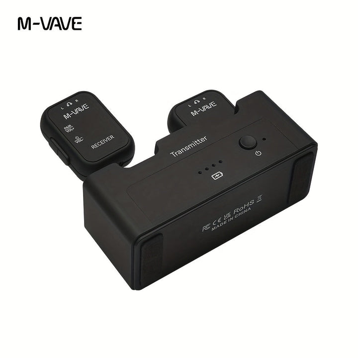 Juego de Transmisor y Receptor Recargable M-VAVE WP-12 2.4G con Auriculares Inalámbricos para Monitorización Estéreo Mono
