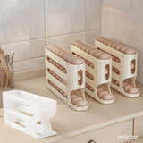 1pc Organizador de Huevos Ahorrador de Espacio con Rodillos Automáticos - Caja para Refrigerador Resistente, Sin Montaje Necesario, Adecuado para Puerta Lateral/Estante - Ideal para Hogar, Cocina o Uso Comercial, Diseño Compacto y Construcción Robusta, P