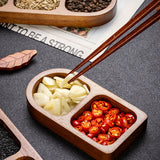 1pc Bandeja de madera de 3 compartimentos con tapa - Ideal para especias, salsas y aperitivos - Perfecta para BBQ, pícnic y uso diario, Esenciales para pícnic|Elegante bandeja de madera|Materiales de madera duraderos, Bandejas para servir