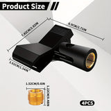 4 piezas de Clips Ajustables para Micrófonos en Soportes - Abrazadera Segura con Adaptador de 5/8" a 3/8", Perilla Ajustable de 180°, Diseño Duradero para Microfonos Inalámbricos, Podcasting, Transmisión en Vivo y Uso de Estudio, Accesorios para Soporte
