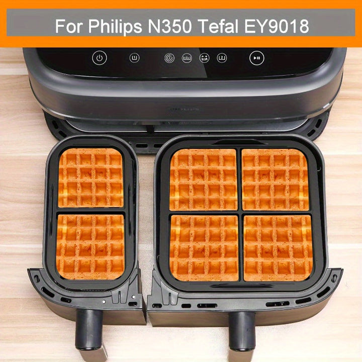 Juego de 2 moldes de waffle de silicona, perfectos para usar con for philips NA350 y Tefal EY9018, ideales para hornear y fáciles de limpiar, herramientas de cocina.