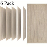 6-Pack Paneles Acústicos SEG DIRECT de Alta Resistencia - Reducción de Ruido y Control de Ecos con Costuras Verticales, Beige, para Cine en Casa, Estudio, Cabina de Grabación - Paredes Profesionales para Tratamiento de Audio, Superficie Texturizada, Dise