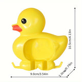 1 ud Adorable Portacepillos de Pared en Forma de Pato Quacky - Impermeable, a Prueba de Polvo, Instalación sin Taladro con Ventosa, Fácil de Limpiar, Ahorra Espacio, Organizador de Baño y Accesorio de Decoración para el Hogar