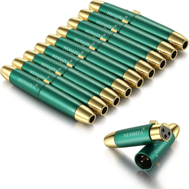 Conector XLR, 20 piezas, enchufe XLR macho y hembra de 3 pines con contactos bañados en oro, kit de reemplazo DMX con 10 conectores macho y 10 hembras, mejor vendido, regalo para graduación, día del padre o cumpleaños