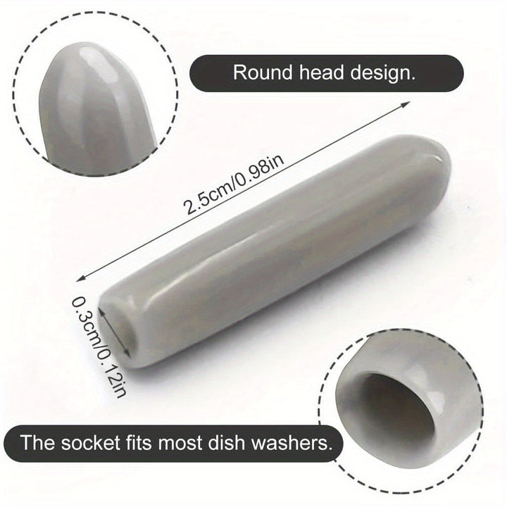 100/200 piezas de cubiertas flexibles para la parte superior de los ganchos de lavavajillas - Tapas redondas para organizar estantes, protectores de hilo de alambre, de 0,59/0,98 pulgadas de largo, blancas, accesorios para lavavajillas, organización de c