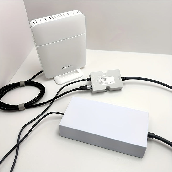 YAOSHENG Gen 3 V4 Adaptador Ethernet PoE Starlink SPX de 250W 2 en 1 con Cable Integrado - 135W, Compatible con HomeKit, Protección contra Sobretensión y Sobreintensidad para Cámaras IP, APs Inalámbricos, Alimentación Red para Dispositivos, Equipo Modern