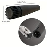 [Micrófono TAVOSOP SM57] Micrófono dinámico con cable TAVOSOP SM57, en forma de corazón de metal, con cable XLR, para cantantes, karaoke, DJ, batería y percusión, alimentado por USB, voltaje de operación ≤36V, conexión Plug-in Power, micrófono para voz e