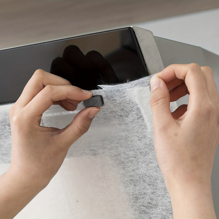 1 Rollo (10m/33ft) - Papel Filtrante de Grasa y Humo Resistente para Extractores de Cocina, Horno, Calderas, Maquinaria Industrial - Antigrasa, Fácil Limpieza, Impermeable - Compatible con Uso Residencial/Comercial, Mejora del Rendimiento del Motor, Dise