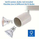 Luz de techo LED moderna, 4 bombillas, foco rotativo blanco GU10, acabado de hierro pulido, enfoque ajustable, montaje semi-inclinado, cableado duro, para cocina, dormitorio, sala de estar, oficina - Bombillas no incluidas, iluminación cercana al techo p