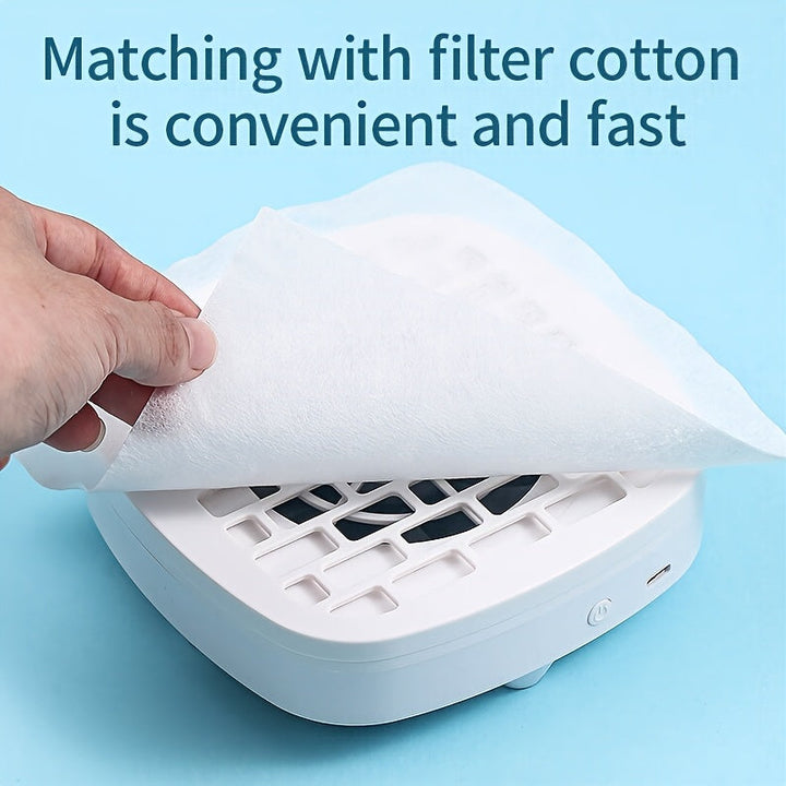 Mini recolector de polvo de uñas portátil USB y ventilador de vacío - Herramienta de manicura compacta y portátil con cabezas intercambiables, 3 velocidades, 4 modos, apagado automático y tiempo de funcionamiento de 24 horas para manicuras de alta calida