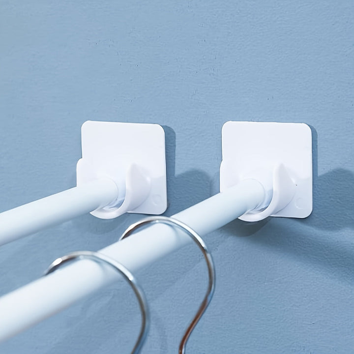 2 Unidades, Soportes De Plástico Para Barra De Ropa, Para Tubo Redondo, Organizador De Almacenamiento Para El Hogar, Para Baño, Armario, Hogar, Dormitorio