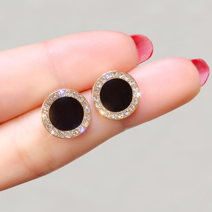 1 Par de Pendientes para Mujer de Gran Venta, Geometría Versátil y Elegante con Circonia, Lujo Ligero y Adornos Exclusivos para las Orejas