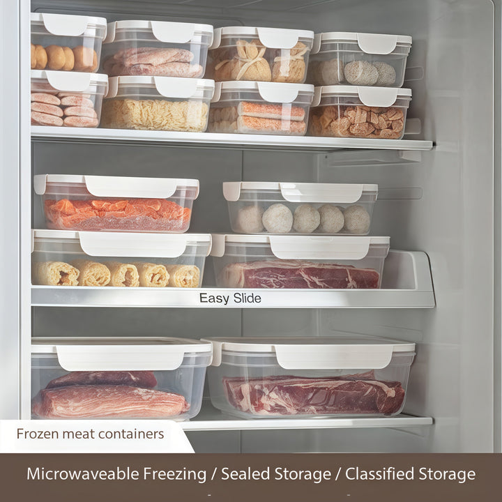 10 piezas de recipientes herméticos para alimentos, 5 de 850 ml + 5 de 1400 ml, caja de almacenamiento y conservación, ideal para cocina, picnic al aire libre, frutas, verduras, carne, cereales, ensaladas y más, lonchera