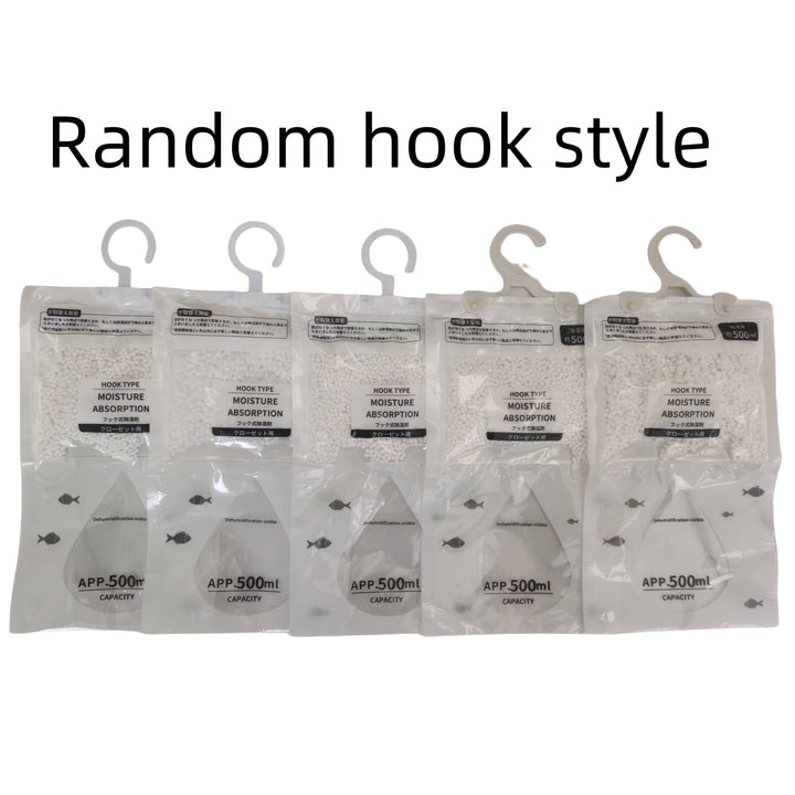 5-Unidades de Bolsas Desecantes de Cloruro de Calcio EcoDry - Alta Eficiencia de Absorción de Humedad, No Eléctricas, Eliminador de Olores para Armarios, Vestidores y Espacios Pequeños