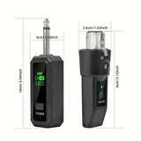 Transmisor de micrófono inalámbrico, micrófono dinámico conectado a un sistema de amplificación y recepción inalámbrico, transmisión de larga distancia de 2,4 GHz, sistema de transmisión y recepción inalámbrico, opciones de un solo/doble, adecuado para m