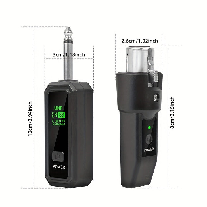 Transmisor de micrófono inalámbrico, micrófono dinámico conectado a un sistema de amplificación y recepción inalámbrico, transmisión de larga distancia de 2,4 GHz, sistema de transmisión y recepción inalámbrico, opciones de un solo/doble, adecuado para m