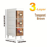 Gabinete de Almacenamiento para Cajones de Cocina, Gabinete de Almacenamiento Multinivel con Cajón Estrecho Torre de Plástico, Cajón de Almacenamiento Vertical de 18cm para Cocina y Organización, Caja de Almacenamiento para Baño con Cajones, Instalación