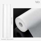 1 rollo de forro impermeable para gabinetes y cajones en EVA - Resistente a aceite, agua y manchas, antideslizante, organizador de cocina para estantes de refrigerador, cajones y mesadas - Fácil de limpiar, accesorios de almacenamiento para el hogar, pro