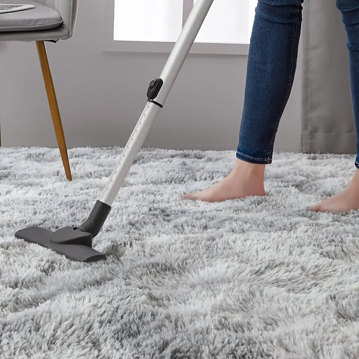 Alfombra de área de lujo gris claro y peluda - Suave, lavable a mano, alfombra rectangular de poliéster para salón o dormitorio, 40cm x 60cm, diseño elegante de borlas, fabricada a máquina, perfecta para decoración de hogar moderna, alfombras para salón