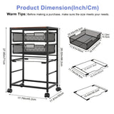 1pc Carro de Archivos Móvil con Ruedas, 1pc Carro de Archivos Multi-Funcional con Ruedas, Organizador de Archivos de Tamaño Legal de Carta de Metal para Hogar Oficina Aula, 2 Cajones + 1 Soporte de Archivos, Carro de Almacenamiento Versátil, Negro