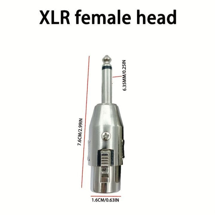 Adaptador XLR macho a hembra, adaptador de 6.35 mm hembra a XLR macho de 3 pines, conector para micrófono y altavoz