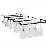 3 piezas, Portavasos colgantes de vino tinto Copa colgante invertida Soporte de copa colgante para el hogar Soporte de copa de vino de una sola fila Copa de vino tinto de 30 cm