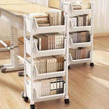 1pc Estante de almacenamiento con ruedas para cocina, 2/3/4/5 niveles, estante rodante de plástico, ideal para cocina, sala, dormitorio y residencia | optimización de espacio | diseño limpio