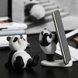 1pc Adorable Soporte para Teléfono y Tableta de Panda - ABS Impermeable, Figuras de Panda en Estilo Dibujos Animados en Blanco y Negro para Decoración de Escritorio, Ideal para Uso en Casa y Oficina, Regalo Perfecto para Amantes de la Tecnología