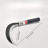 Guadaña de Luna Grande con Mango de Hierro para Uso Agrícola en Acero al Manganeso, Cortacésped de Guadaña de Luna Grande con Mango Largo