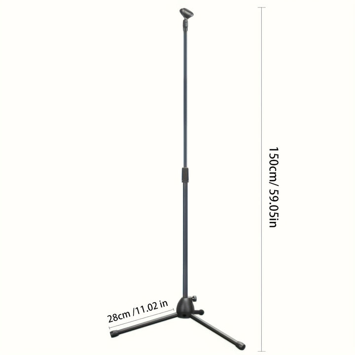 Soportes de micrófono y micrófonos con patas plegables y trípodes ideales para estudios, karaoke, shows en vivo de DJ y conferencias