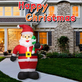 Santa Claus inflable de 121.92 cm con bastón de caramelo, decoración navideña autosoportada, enchufe incluido, para decoración de jardín en fiestas